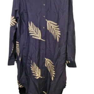 Qnuz skjortekjole w Leafs embrodery