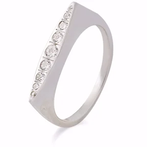 Guld & Sølv Design Ring i Sølv med Zirkoner  2602