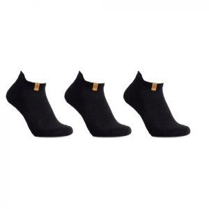 iZ Sock 3pak sports ankelstrømper i sort m. Bomuld